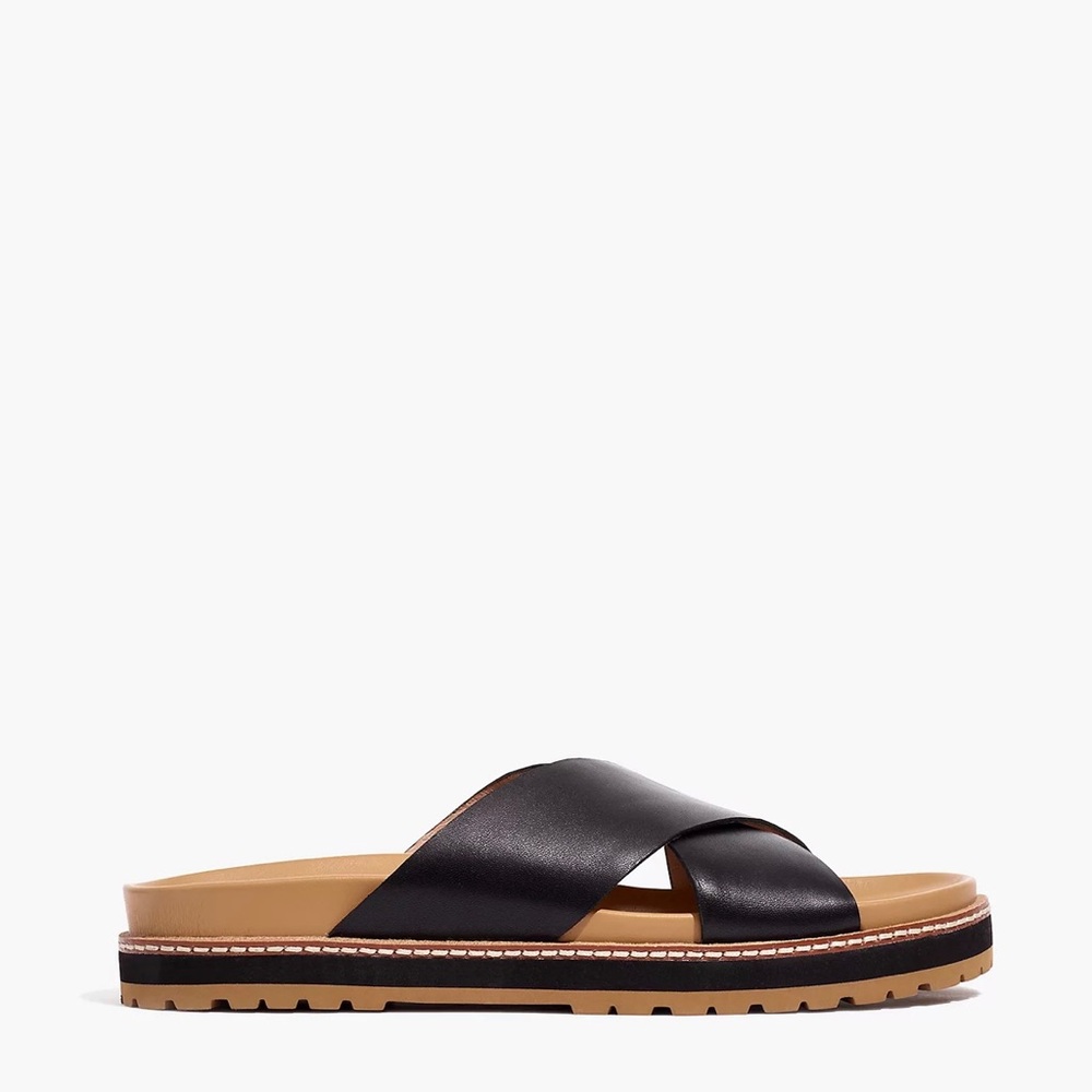 Madewell Dayna lugsole slide sandal in leather - Picture 6 of 15
